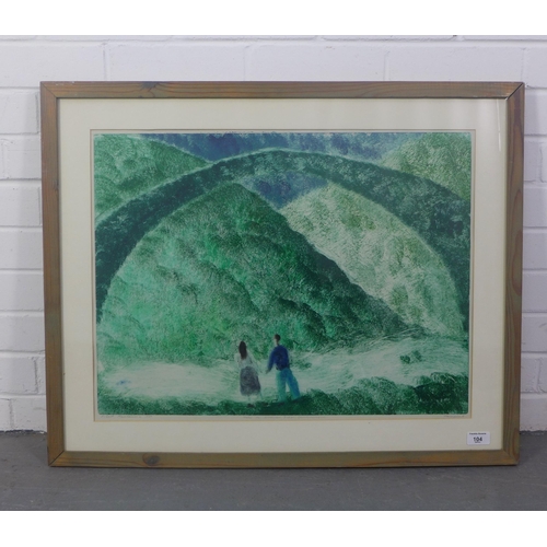 104 - Robert Maclaurin, (Scottish b.1961)  'Under an Armenian Bridge' monoprint, signed in  pencil and dat... 