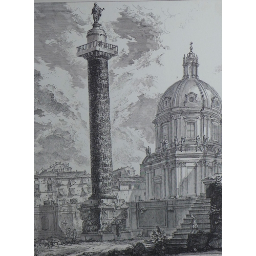 137 - After Piranesi, a companion pair of reproduction prints to include Colonna Antonina and Colonna Traj... 