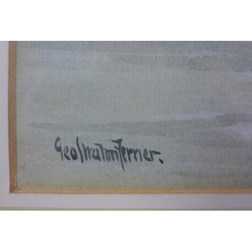 64 - George Stratton Ferrier, RSW (Scottish 1852 - 1912) 'Strone', watercolour, signed and framed under g... 