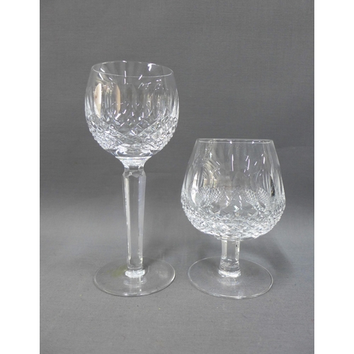 125 - Set of six crystal wine glasses and four matching brandy glasses (10)