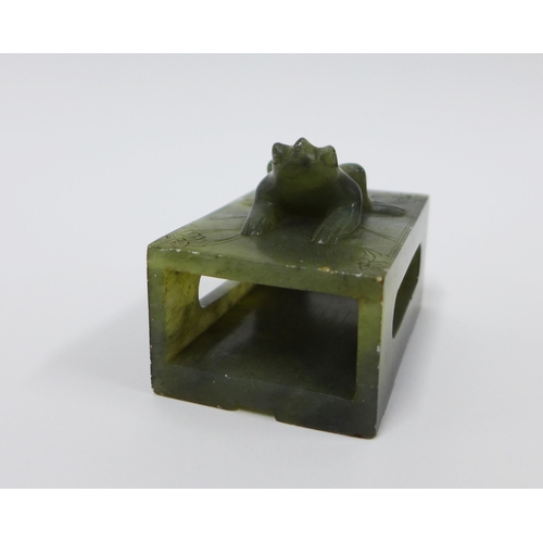 326 - Green jadeite match box cover