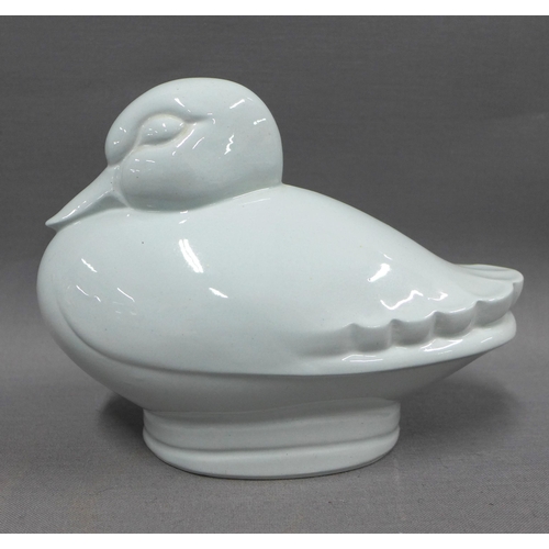 98 - Spode Art Deco mandarin duck figure, printed factory backstamp, 18cm