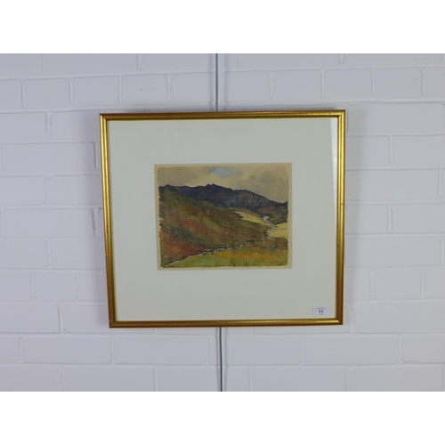 11 - Ernest Archibald Taylor (SCOTTISH 1874 - 1951) watercolour of a Highland landscape, signed, framed u... 