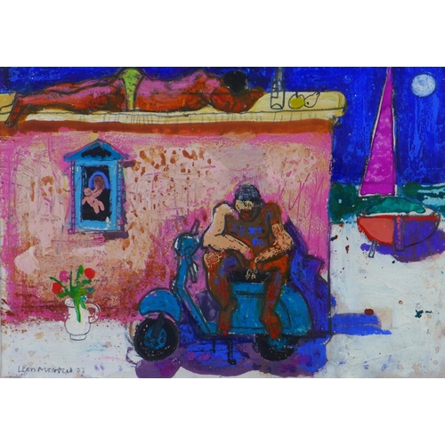 169 - Leon Morrocco R.S.A., R.G.I. (Scottish 1942-) Shrine by the Sea, mixed media, signed and dated 07, f...