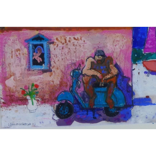 169 - Leon Morrocco R.S.A., R.G.I. (Scottish 1942-) Shrine by the Sea, mixed media, signed and dated 07, f... 