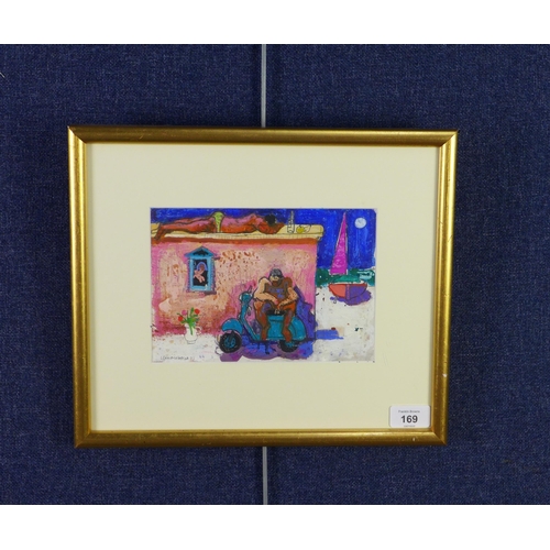 169 - Leon Morrocco R.S.A., R.G.I. (Scottish 1942-) Shrine by the Sea, mixed media, signed and dated 07, f... 
