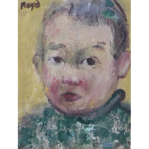 21 - John Boyd RD RGI, 1940 - 2001, 'Ewan - The Artist's son, c.1972', oil on canvas board, signed, frame... 