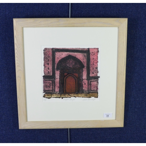 33 - Shelia Carnduff (b.1948) Mughal Masjid, an Artist Proof screenprint, signed and inscribed with penci... 