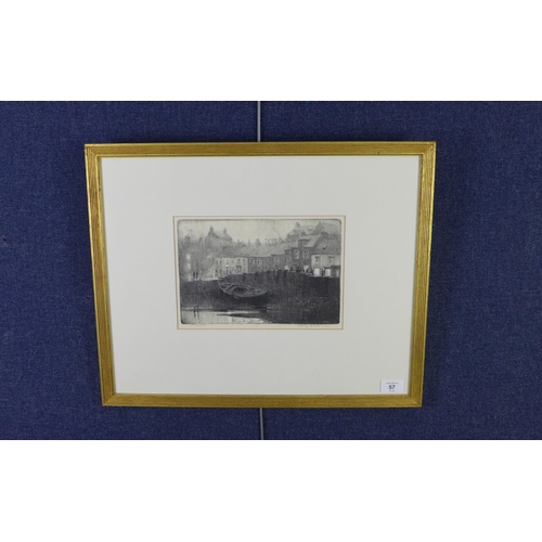 57 - Stanley Cursiter, RSA (1887-1976) St Monan's , original lithograph, signed and inscribed with pencil... 