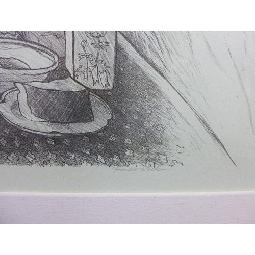 65 - Frances Walker RSA (SCOTTISH b. 1930-), Breakfast Table, pencil signed screenprint 21/30, framed und... 