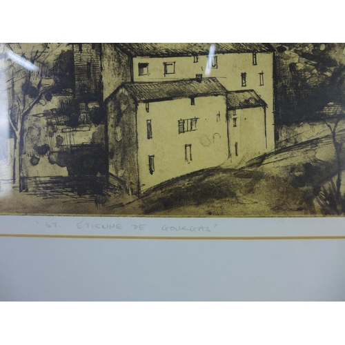 66 - Alfons Bytautas R.S.A. (Scottish, b. 1955), St Etienne de Gourgas, Artist Proof etching, signed and ... 