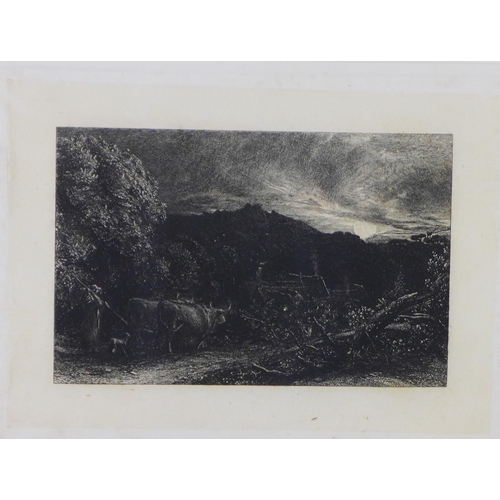 73 - Samuel Palmer (British, 1805-1881),  The Weary Ploughman, etching, 20 x 13cm, framed under glass, si... 