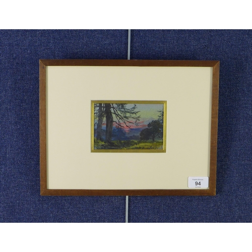 94 - Sam Bough R.S.A, R.S.W. (Scottish 1822-1878) Cadzow Forest, watercolour, signed and framed under gla... 
