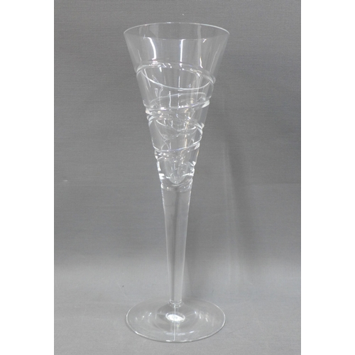 113 - Jasper Conran Stuart Crystal Aura pattern set of eight champagne flutes, 26cm  (8)