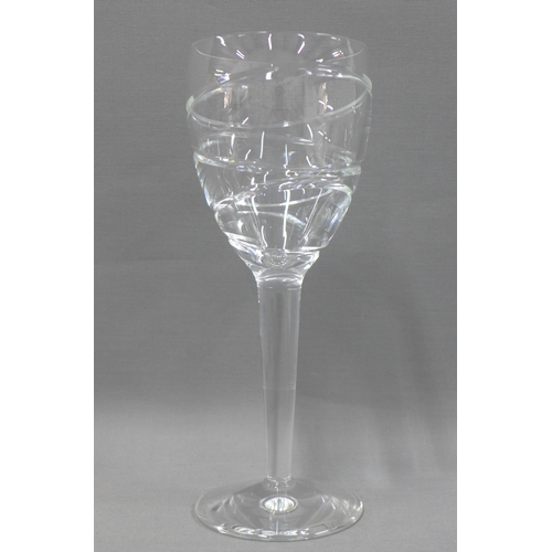 117 - Jasper Conran Stuart Crystal Aura pattern set of twelve wine glasses, 23cm  (12)