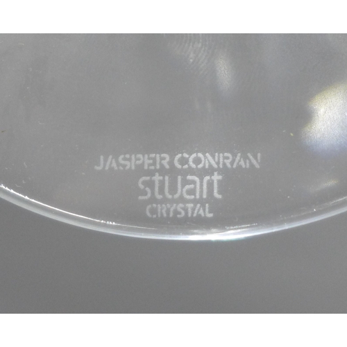 118 - Jasper Conran Stuart Crystal Aura pattern set of ten red wine glasses, 23cm  (10)