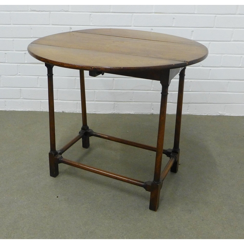 204 - 19th century mahogany drop leaf table. 57 x 65 x 66