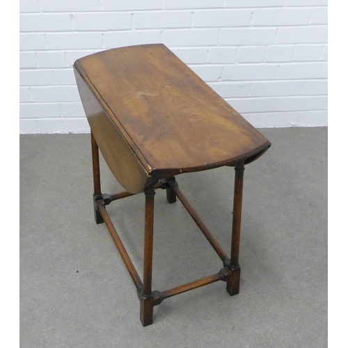 204 - 19th century mahogany drop leaf table. 57 x 65 x 66