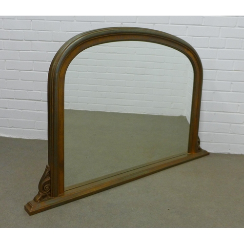 211 - Giltwood overmantle mirror.  84 x 126