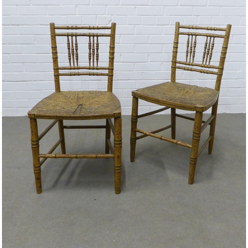 227 - Pair of 19th Century painted faux bamboo side chairs, 83 x 46 x 40 (2)