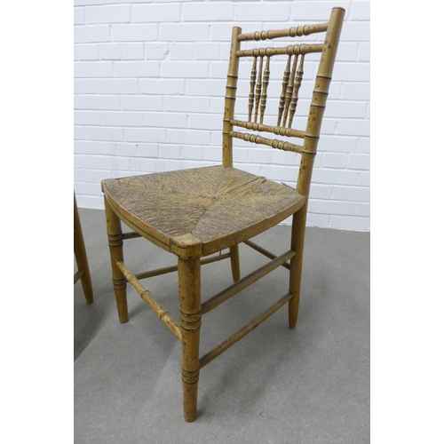 227 - Pair of 19th Century painted faux bamboo side chairs, 83 x 46 x 40 (2)