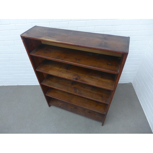 250 - Mahogany open bookcase. 128 x 93 x 24cm