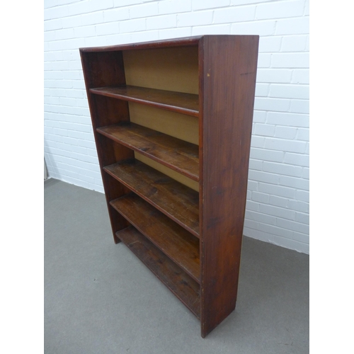 250 - Mahogany open bookcase. 128 x 93 x 24cm