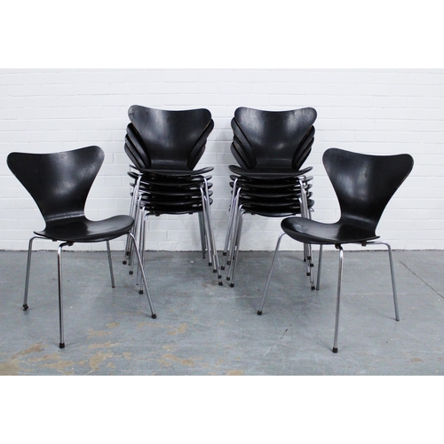 263 - Set of twelve Arne Jacobsen 'Ant' chairs for Fritz Hansen, Denmark, likely circa 1980's 46 x 78cm (1... 