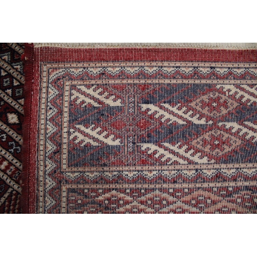 266 - Modern bokhara rug, red field, 298 x 197cm