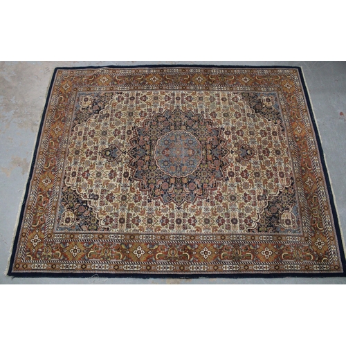 269 - Persian rug, ivory field with central medallion, 250 x 200cm