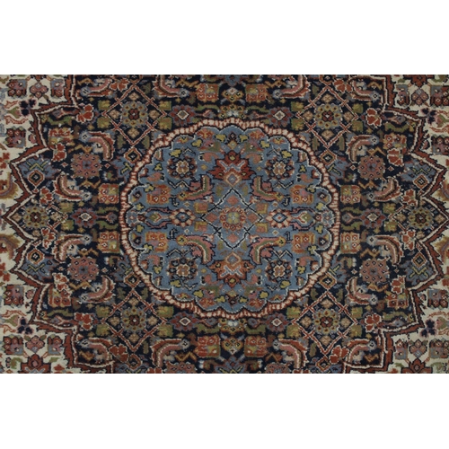 269 - Persian rug, ivory field with central medallion, 250 x 200cm