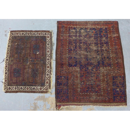 270 - Two Persian prayer rugs, 107 x 78 and 76 x 55cm, a/f (2)