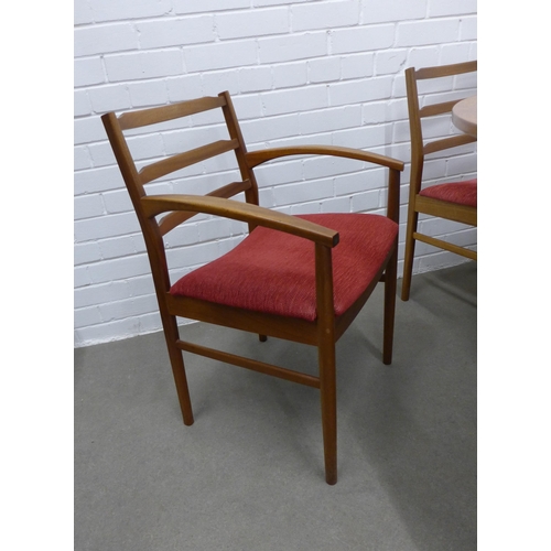 283 - McIntosh teak dining table and six chairs. Fully extended 74 x 168 x 122cm. Chair size 79 x 52 x 41c... 