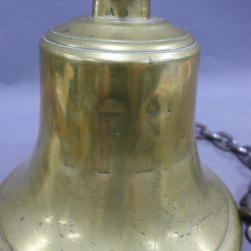 293 - Danish Schooner 'Ane' brass ship's bell, circa 2nd half of 19th century,  26 x 25cm

'Ane' was a Dan... 