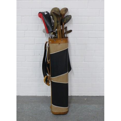 295 - Vintage golf clubs and golf bag (18)