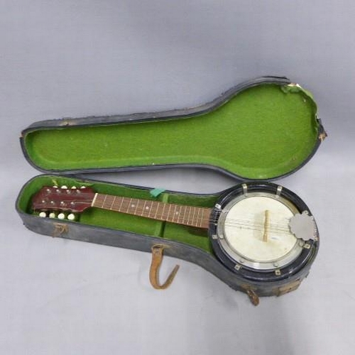 298 - 8-string Marcelli Ukulele circa 1920s, in case, 56cm long