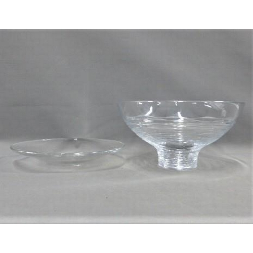 324 - Two John Rocha glass bowls, larger 35 x 18cm (2)