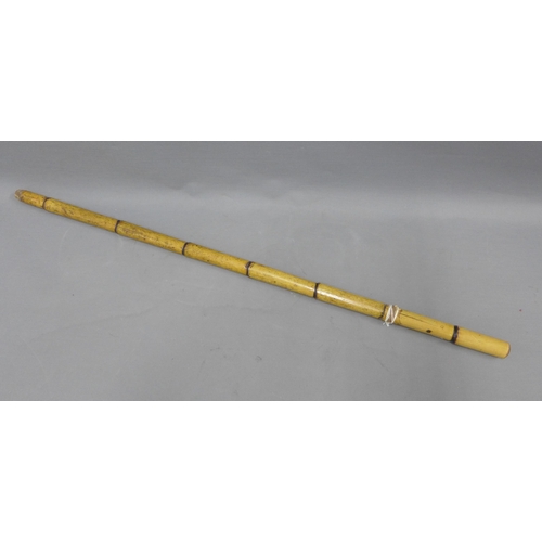 380 - Japanese bamboo sword stick, overall length 90cm