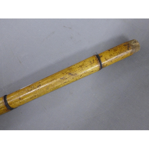 380 - Japanese bamboo sword stick, overall length 90cm