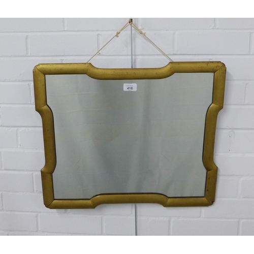 418 - Chinoiserie gilt framed wall mirror, 48 x 56cm