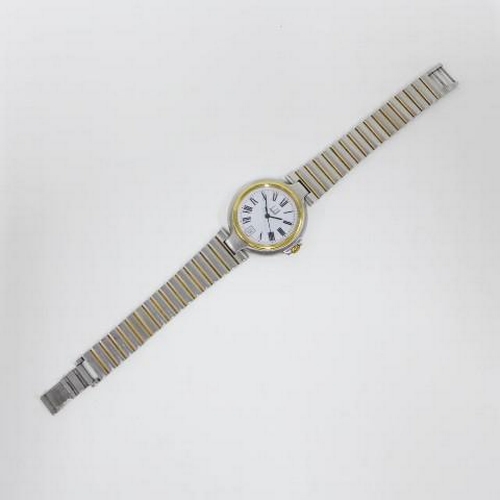 59 - Dunhill stainless steel wristwatch with bi-metal strap, complete with box