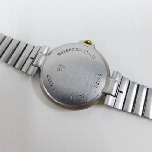 59 - Dunhill stainless steel wristwatch with bi-metal strap, complete with box