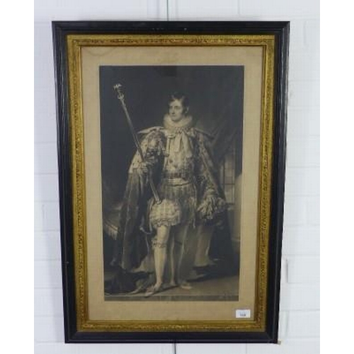 166 - John Henry Manners, Fifth Duke of Rutland, lithographic print, framed under glass, size overall 66 x... 