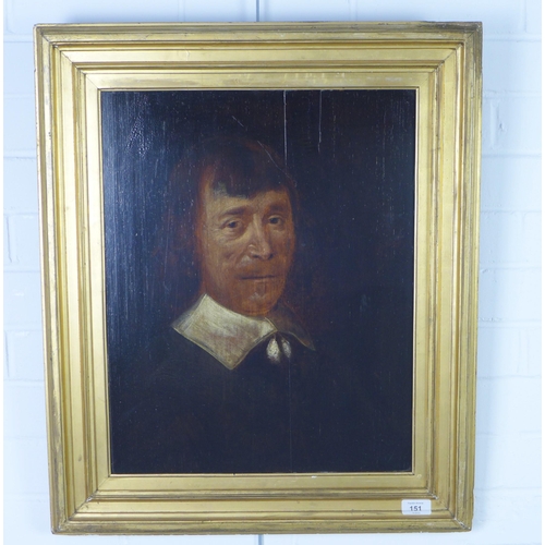 151 - Portrait oil on board panel of Bertwald Innes, apparently unsigned in a giltwood frame, Aitken Dott ... 