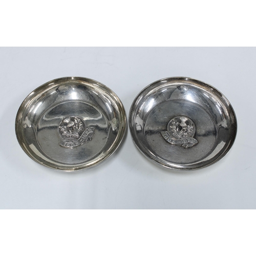 36 - Pair of Hamilton & Inches silver dishes, Edinburgh 1954,  Birmingham silver sauce boat and two silve... 