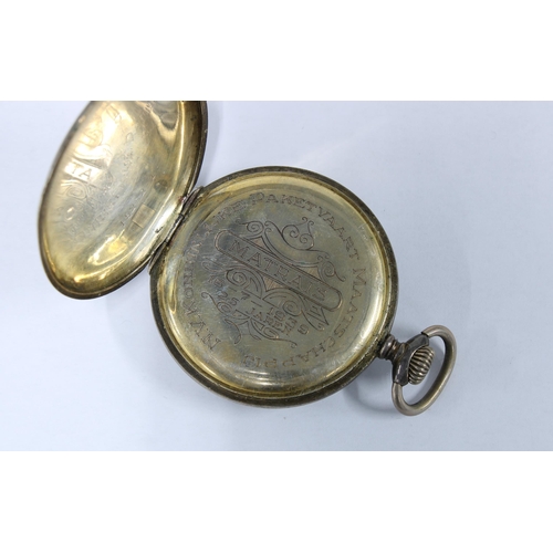 4 - Dutch silver case open faced pocket watch, inscribed Horlogerie De Hoog together with a Continental ... 