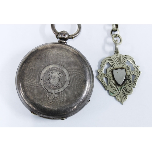 4 - Dutch silver case open faced pocket watch, inscribed Horlogerie De Hoog together with a Continental ... 