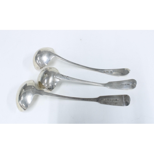 52 - Scottish provincial silver toddy ladle, celtic point, William Ritchie, Perth, 15cm, a Dundee silver ... 