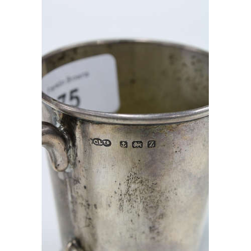 75 - George V silver Christening mug, Birmingham 1924, 8cm