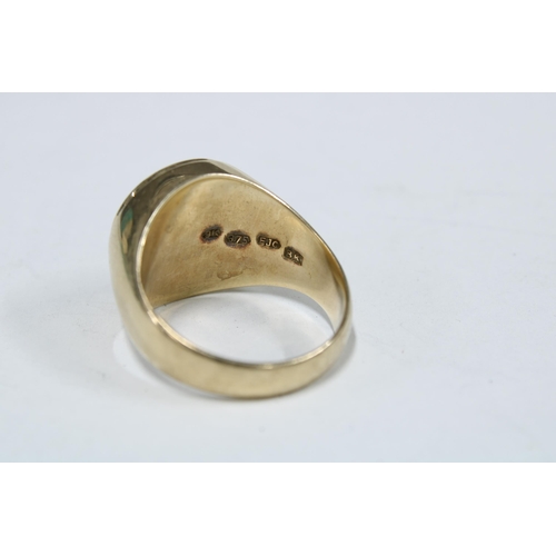 80 - Gents Nemo me impune lacessit 9ct gold ring, UK ring size Y